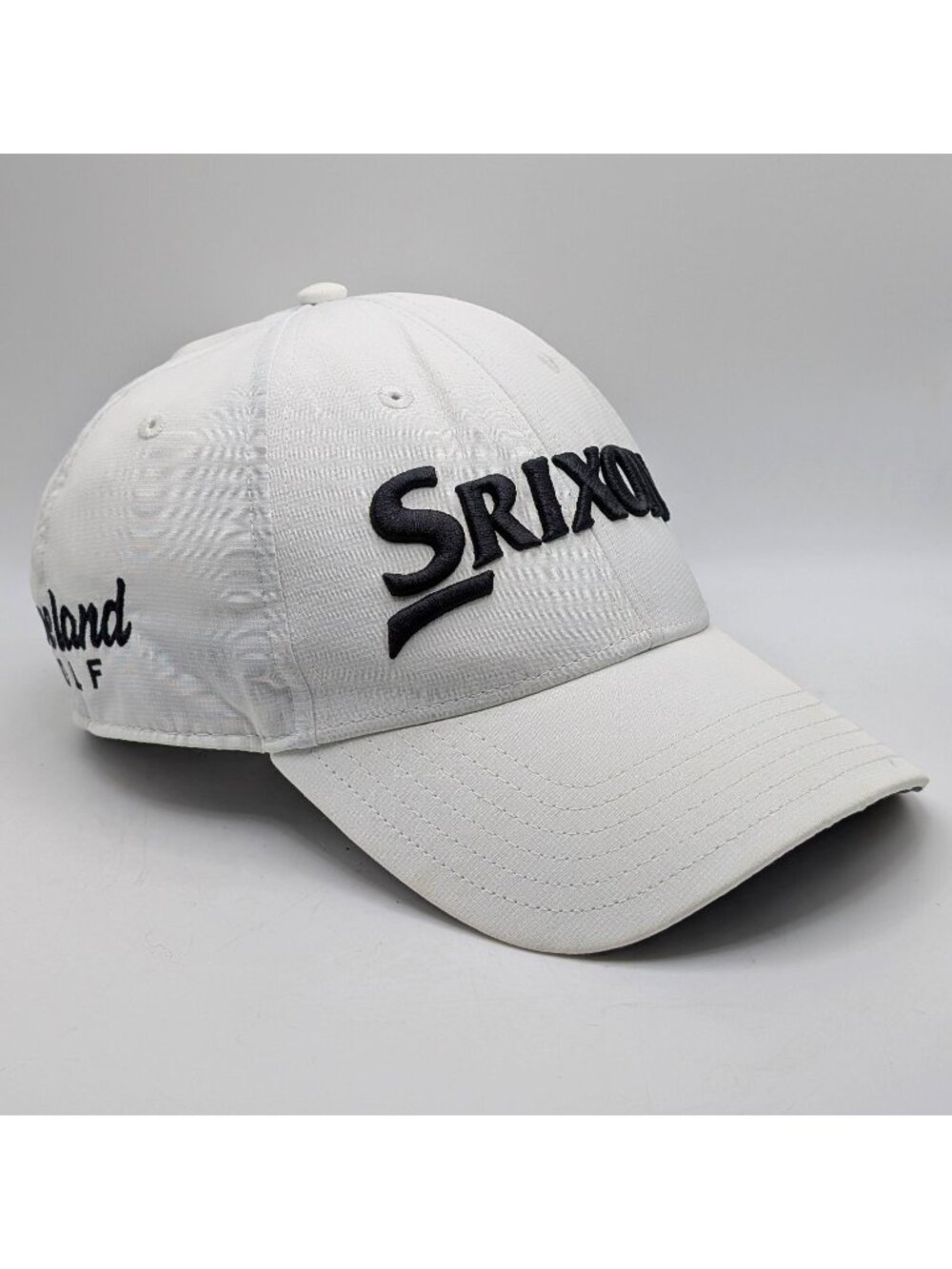 Srixon Cleveland Golf Hat Cap White Black Adjustable Strap Back Logo Dad Unisex